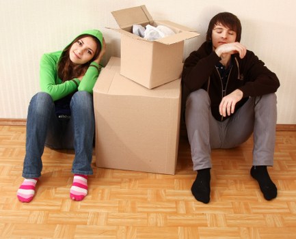 Loading furniture into a van for a local Hackney move