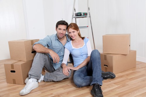 Worker assessing moving hazards and loading items carefully