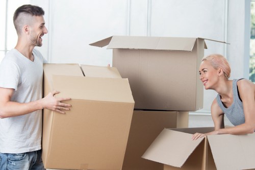 Truck loaded with furniture and boxes for a Hackney home move