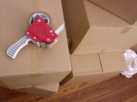 Careful handling of boxes and household items during a local removal