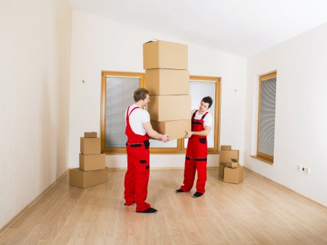 Furniture and boxes being moved for a Hackney customer