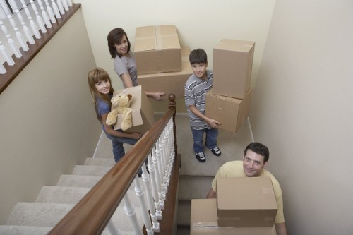 Careful unloading of items for a Hackney home or office move